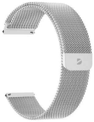 Deppa Ремешок Band Mesh универсальный, 22 mm, нержавеющая сталь, серебристый 2034137111
