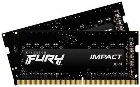 Оперативная память для ноутбука 32Gb (2x16Gb) PC4-25600 3200MHz DDR4 SO-DIMM CL20 Kingston FURY Impact (KF432S20IBK2/32) 2034150117