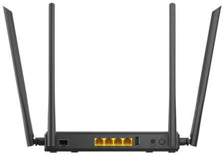 Wi-Fi роутер D-Link DIR-825/GFRU/R3A 802.11aс 1167Mbps 2.4 ГГц 5 ГГц 4xLAN USB LAN черный 2034152130