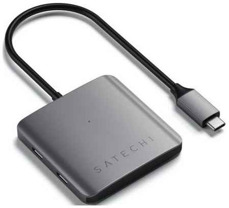 Концентратор USB Type-C Satechi ST-UC4PHM 4 х USB Type-C серый