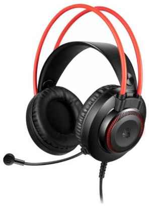 Наушники с микрофоном A4Tech Bloody G200S черный/красный 2м мониторные USB оголовье (G200S USB/ BLACK +RED) 2034154123