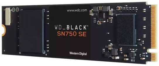 Твердотельный накопитель SSD M.2 250 Gb Western Digital Black SN750 SE NVMe Read 3200Mb/s Write 1000Mb/s 3D NAND TLC (WDS250G1B0E) 2034159710