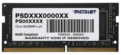 Оперативная память для ноутбука 16Gb (1x16Gb) PC4-19200 2400MHz DDR4 SO-DIMM CL17 Patriot Signature PSD416G240081S