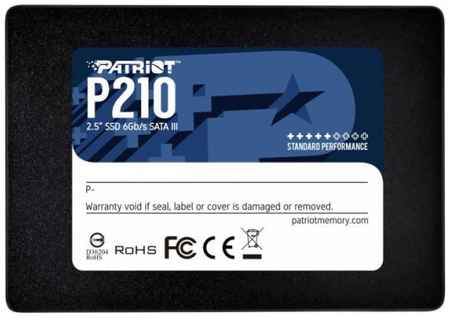 Твердотельный накопитель SSD 2.5 2 Tb Patriot P210S2TB25 Read 540Mb/s Write 430Mb/s 3D NAND TLC