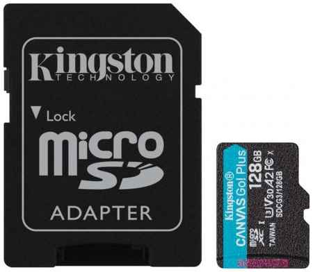 Kingston Карта памяти microSDXC Canvas Go Plus, 128 Гб, UHS-I, U3, V30, A2, с адаптером 2034170828