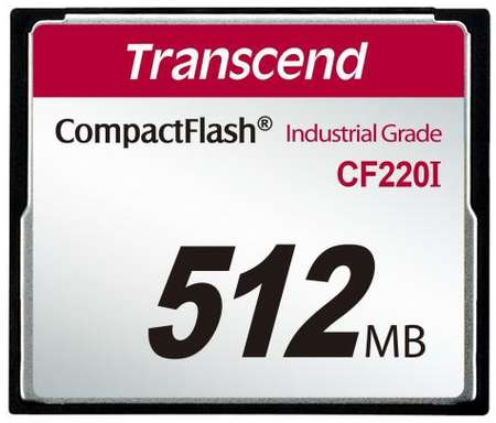 Промышленная карта памяти CompactFlash Transcend 220I, 512 Мб SLC, темп. режим от -40? до +85?