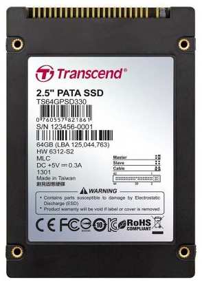 Твердотельный накопитель SSD 2.5 64 Gb Transcend PSD330 Read 120Mb/s Write 75Mb/s MLC (TS64GPSD330) 2034171937