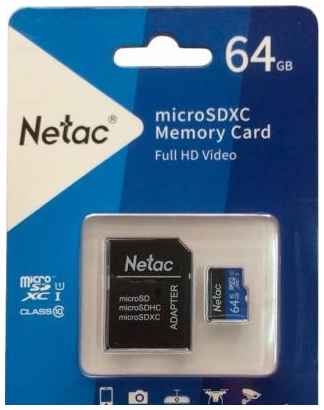 Карта памяти microSDXC 64Gb Netac P500 NT02P500STN-064G-R