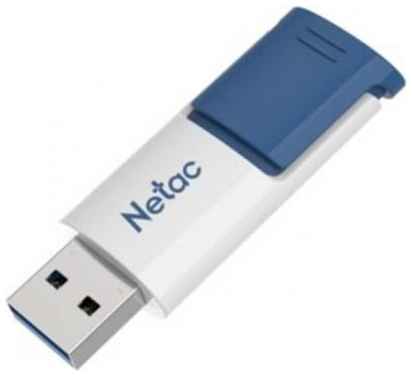 Флеш Диск Netac U182 16Gb, USB3.0, сдвижной корпус, пластиковая бело-синяя