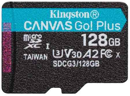 Флеш карта microSDXC 128Gb Kingston, UHS-II Class U3 V30 A2, чтение: 170Мб/с, запись: 90Мб/с, без адаптера 2034179814