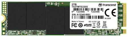 Твердотельный накопитель SSD M.2 2 Tb Transcend TS2TMTE220S Read 3500Mb/s Write 2900Mb/s 3D NAND TLC