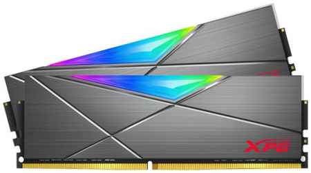 Оперативная память для компьютера 16Gb (2x8Gb) PC4-25600 3200MHz DDR4 DIMM CL16 ADATA XPG Spectrix D50 RGB Grey Gaming Memory (AX4U32008G16A-DT50) 2034192893