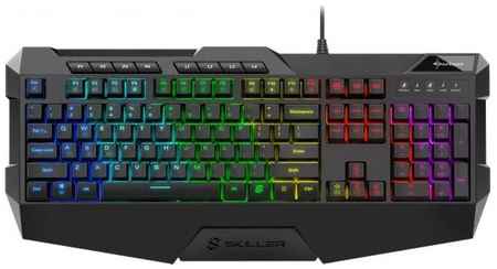Игровая клавиатура Sharkoon Skiller SGK4 (резиновые колпачки, RGB подсветка, USB) 2034193664