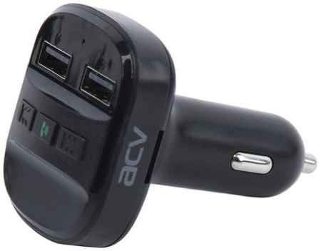 Автомобильный FM-модулятор ACV FMT-121B черный MicroSD BT USB (37575) 2034194068
