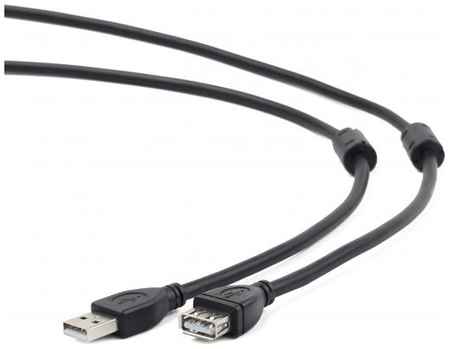 Gembird Cablexpert Кабель удлинитель USB2.0 Pro CCF2-USB2-AMAF-6, AM/AF, 1.8м, экран, 2феррит.кольца, черный, пакет 2034249576