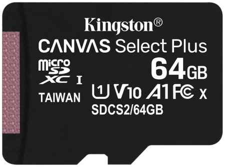 Карта памяти microSDHC 64Gb Kingston Class10 Canvas Select UHS-I (SDCS2/64GBSP) 2034273543