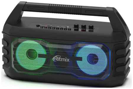 Колонки RITMIX SP-610B Black 1.0(2канала),6Вт,MP3, WMA, APE Normal, WAV,Bluetooth5,0,2000 мА·ч,подсветка 2034284131