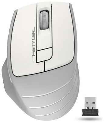 Мышь беспроводная A4TECH Fstyler FG30S белый серый USB 2034288438