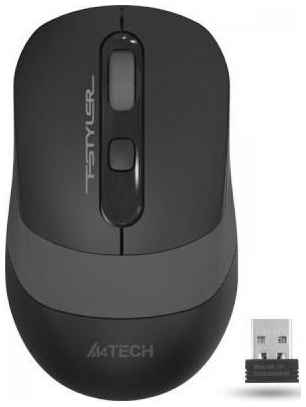 Мышь беспроводная A4TECH Fstyler FG10S чёрный серый USB 2034288499