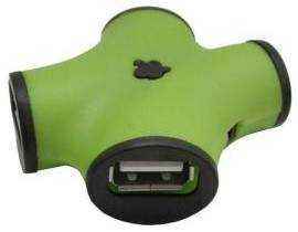 Концентратор USB 2.0 CBR CH-100 4 x USB 2.0 зеленый