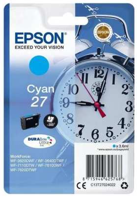 Картридж Epson C13T27024022 для Epson WF7110/7610/7620 голубой 2034424352
