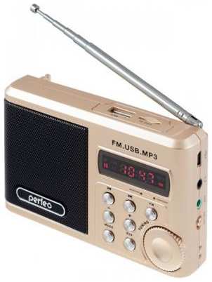 Портативная акустика Perfeo Sound Ranger 2 Вт FM MP3 USB microSD BL-5C 1000mAh золотистый SV922AU 2034446778