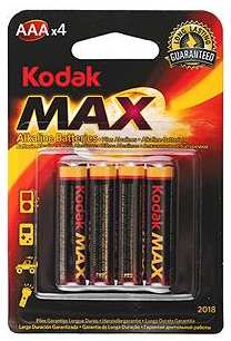 Батарейки KODAK Max LR03-4BL K3A-4 40/200/32000 LR03 4 шт 2034460393