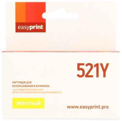 Картридж EasyPrint IC-CLI521Y для Canon PIXMA iP4700/MP540/620/980/MX860 желтый 510стр 2034462251