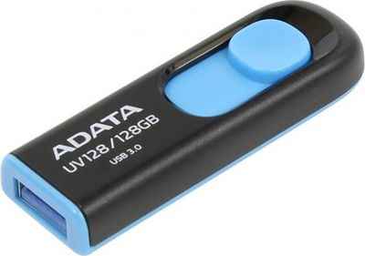 Флешка USB 128Gb A-Data UV128 USB3.0 AUV128-128G-RBE черный синий