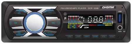 Автомагнитола Digma DCR-300B USB MP3 FM 1DIN 4x45Вт черный 2034473400
