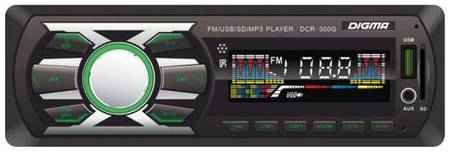 Автомагнитола Digma DCR-300G USB MP3 FM 1DIN 4x45Вт черный 2034473401