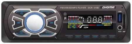 Автомагнитола Digma DCR-310B USB MP3 FM 1DIN 4x45Вт черный