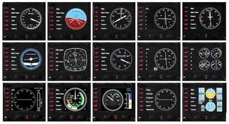 Приборная панель с ЖК-дисплеем для авиасимуляторов Logitech G Saitek Pro Flight Instrument Panel 945-000008