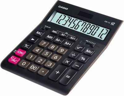 Калькулятор настольный CASIO GR-12-W-EP 12-разрядный черный 2034488773