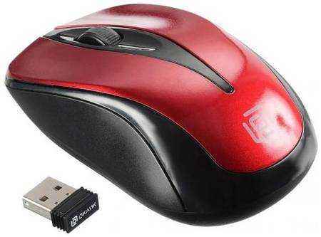 Мышь беспроводная Oklick 675MW чёрный красный USB + радиоканал 2034600516