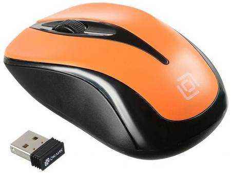Мышь беспроводная Oklick 675MW чёрный оранжевый USB + радиоканал 2034600517
