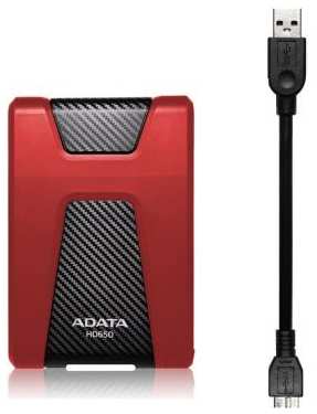 ADATA Внешний жесткий диск 2.5 1 Tb USB 3.1 USB Type A A-Data AHD650-1TU31-CRD красный 2034612846