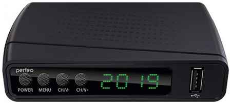 Perfeo DVB-T2/C приставка STREAM для цифр.TV, Wi-Fi, IPTV, HDMI, 2 USB, DolbyDigital, пульт ДУ 2034615713