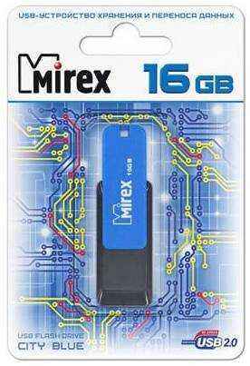 Флеш накопитель 16GB Mirex City, USB 2.0, Синий 2034622204