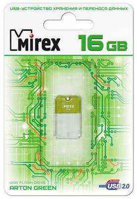 Флеш накопитель 16GB Mirex Arton, USB 2.0, Зеленый (13600-FMUAGR16)