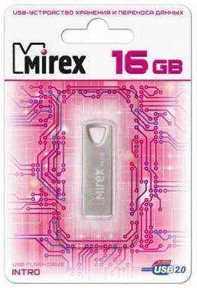 Флеш накопитель 16GB Mirex Intro, USB 2.0, Металл 2034622215
