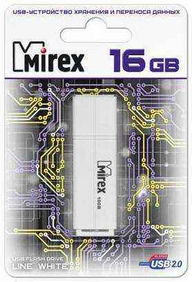 Флеш накопитель 16GB Mirex Line, USB 2.0, Белый