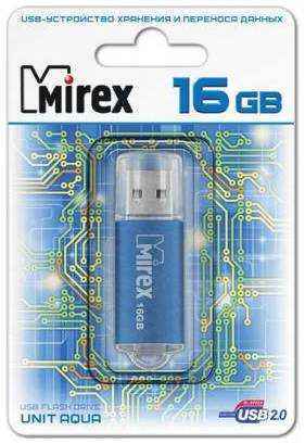 Флеш накопитель 16GB Mirex Unit, USB 2.0, Синий 2034622220