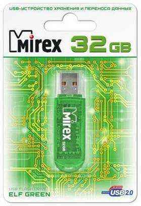 Флешка 32Gb Mirex Elf USB 2.0 зеленый 2034622270