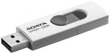 Флеш накопитель 32GB A-DATA UV220, USB 2.0, белый/серый 2034622275