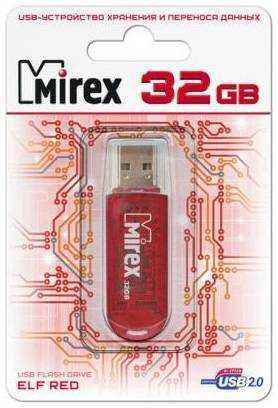 Флеш накопитель 32GB Mirex Elf, USB 2.0, Красный 2034622279
