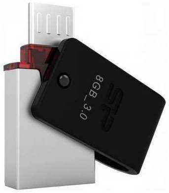 Флешка 8Gb Silicon Power SP008GBUF3X31V1K USB 3.0 microUSB черный