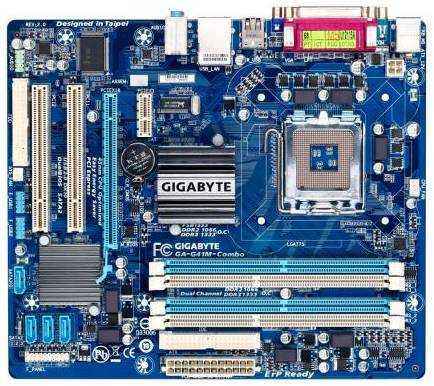 Материнская плата GigaByte GA-G41M-COMBO-GQ Socket 775 G41 2xDDR2 2xDDR3 1xPCI-E 16x 2xPCI 1xPCI-E 1x 4xSATA II mATX Retail