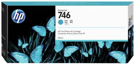 HP 746 300-ml Cyan Ink Cartridge (P2V80A)