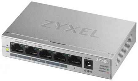 Коммутатор Zyxel GS1005HP-EU0101F 5G 4PoE+ 60W неуправляемый